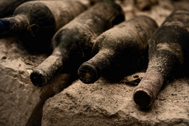19th-century beer bottles discovered in a secret hideout